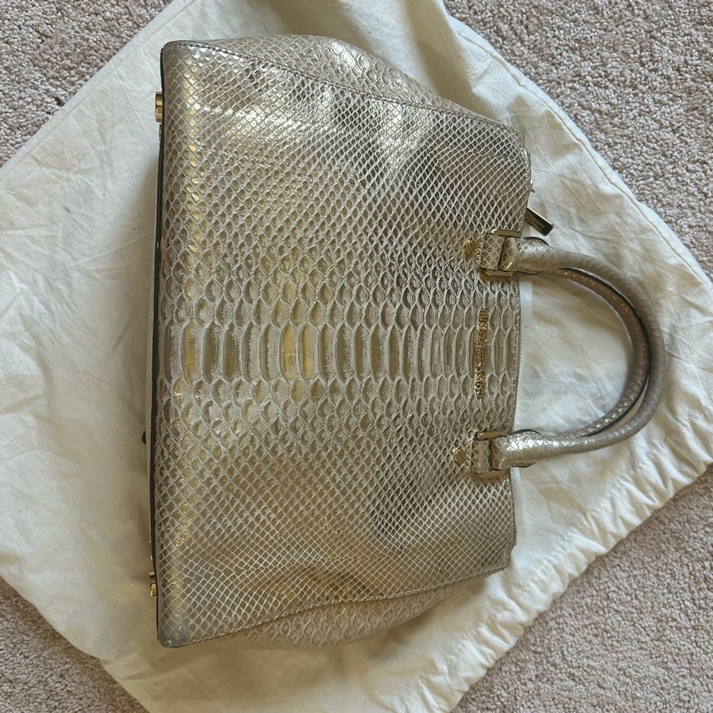 Michael Kors Sutton Medium Python Embossed Leathe… - image 2